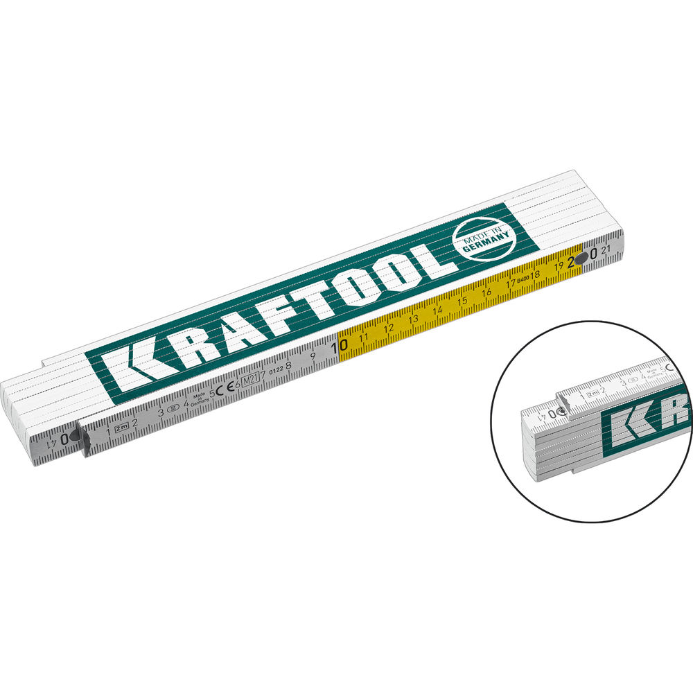 Метр складной деревянный профессиональный 2 м PRO-90 KRAFTOOL 34726