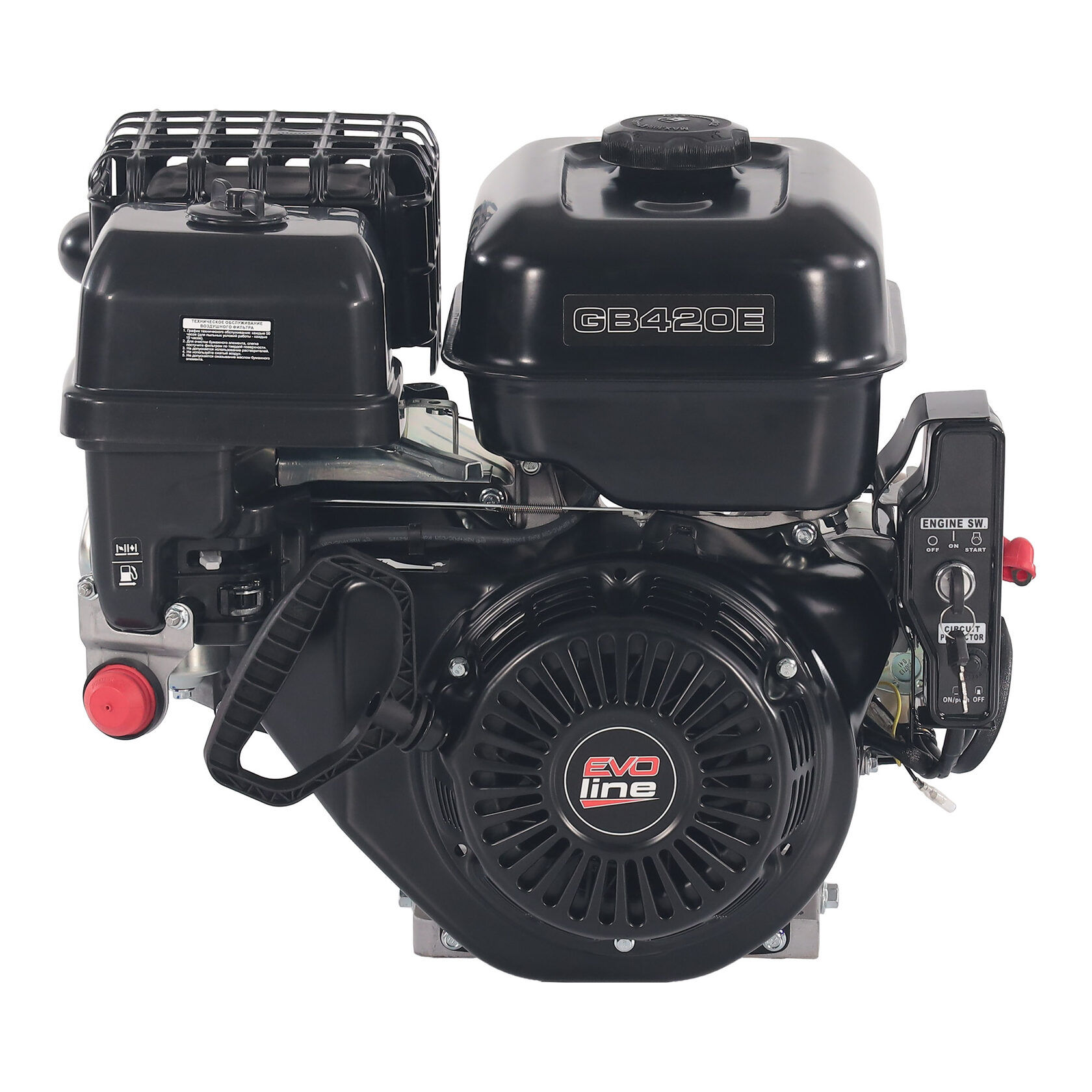 Двигатель бензиновый EVOline GB 420 E 25 мм (произведено Zongshen)