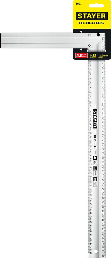 Угольник столярный 500 мм, жесткий STAYER Professional 3432-50