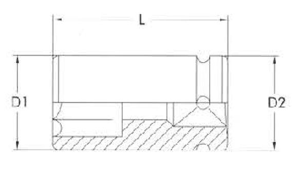 Головка торцевая ударная глубокая 12 мм 12-гранная 1/2 Licota A4212WL