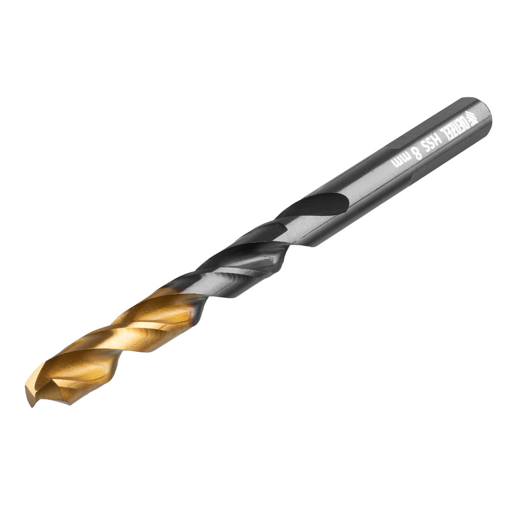 Набор сверл по металлу, 1-10 мм, HSS-Tin, Golden Tip, 19 шт Denzel (72321)