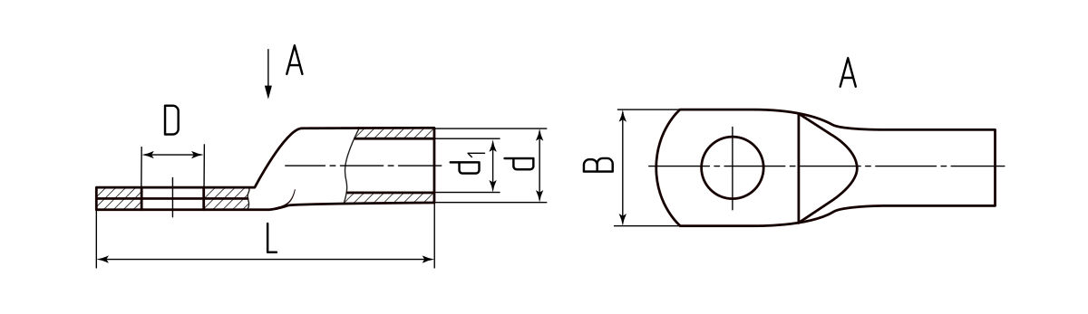 Наконечник кабельный ТМЛс 10-6 (КВТ) (60908)