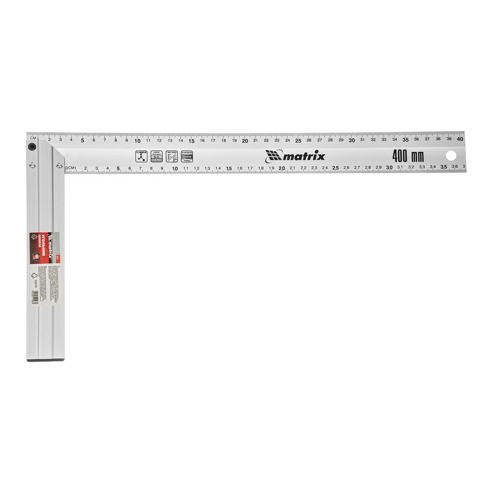 Угольник, 400 мм, алюминиевый, литой Matrix (32474)