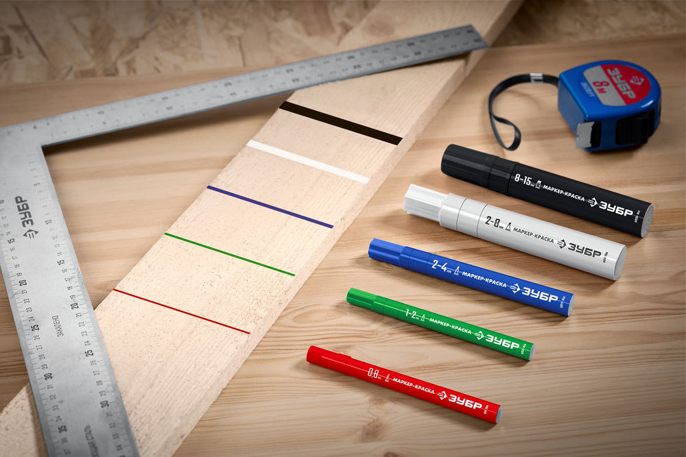 Маркер-краска МК-200 белый, 1 мм ЗУБР 06326-8