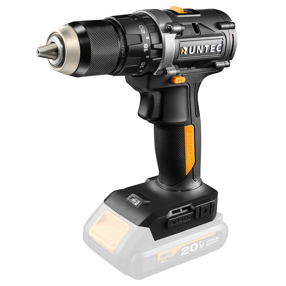 Дрель-шуруповерт ударная аккумуляторная PRO 13 мм, 20В, 55Нм RUNTEC RT-ID222W