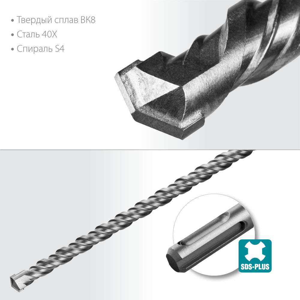 Бур SDS-plus 25 х 310 мм СИБИН 29312-310-25