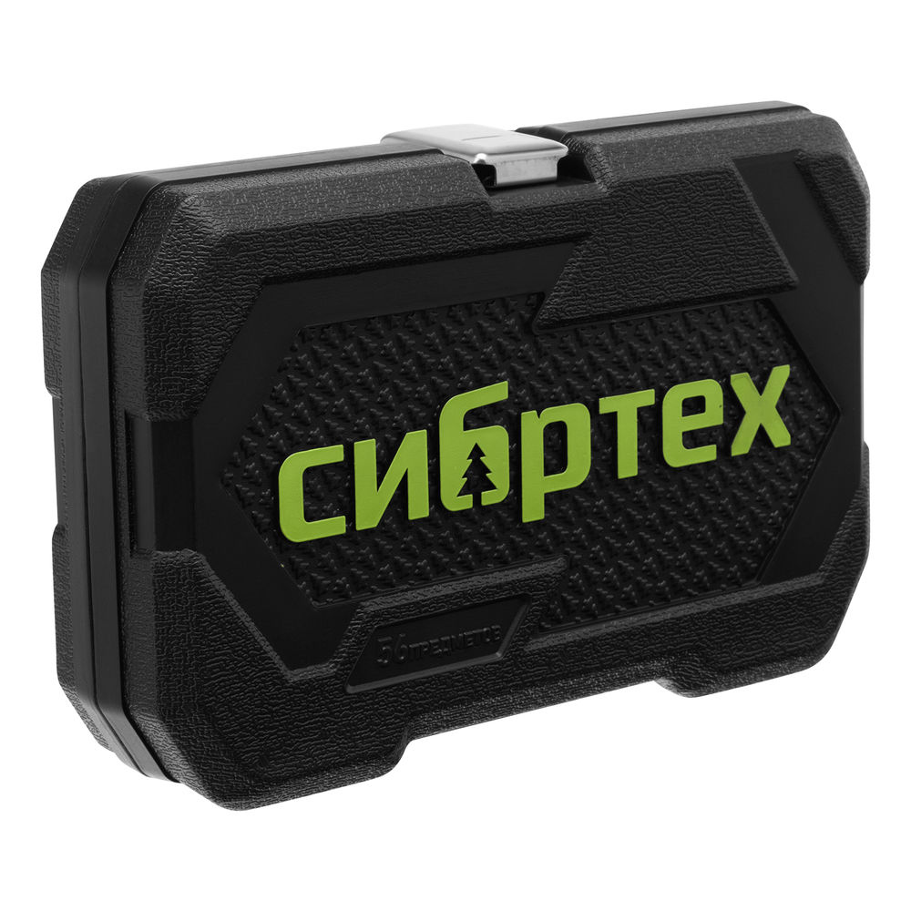 Набор инструментов, 1/4, пластиковый кейс 56 предметов Сибртех