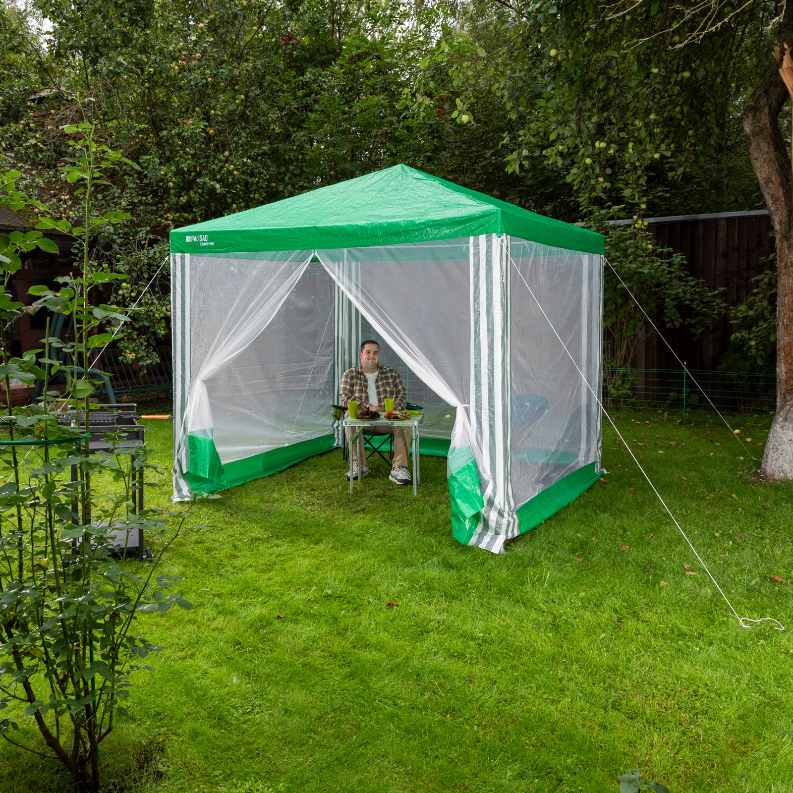 Тент садовый с москитной сеткой, 2.5 х 2.5/2.4, Camping Palisad (69520)