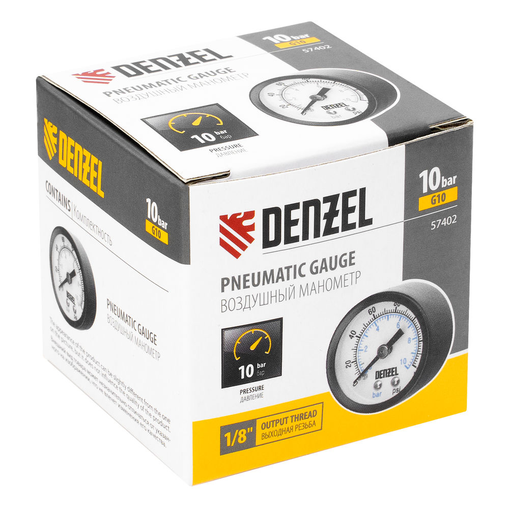 Воздушный манометр G10, 40 мм, 1/8 Denzel (57402)