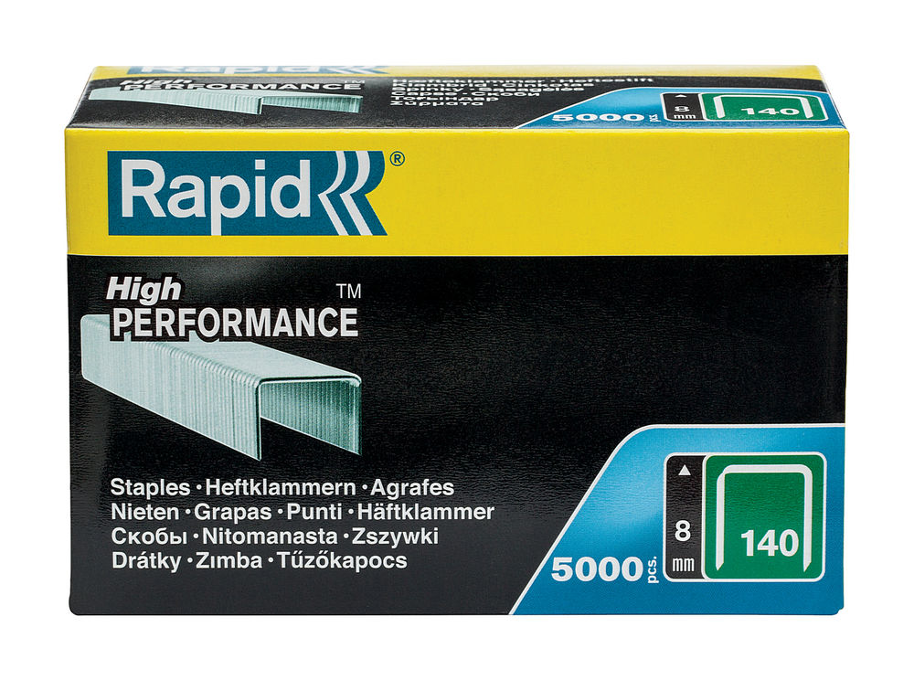 Скобы супертвердые профессиональные широкие тип 140, 8 мм, 5000 шт RAPID 11908111