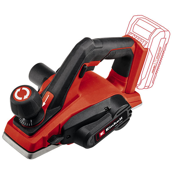 Рубанок аккумуляторный Einhell PXC TE-PL 18/82 Li - Solo, глуб. строг 2мм,.шир. строг 82мм, без АКБ (4345400)