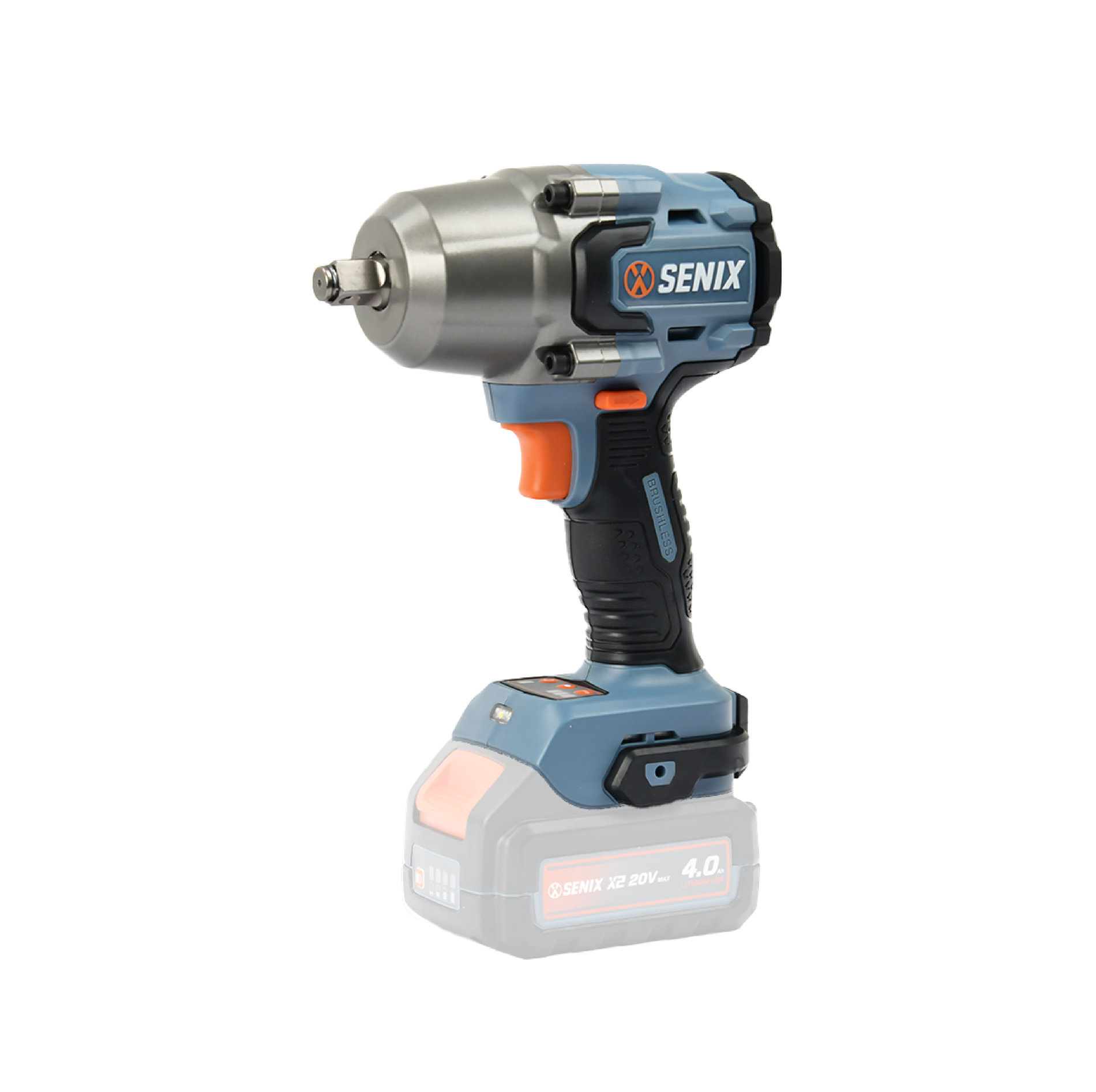 Импульсный гайковерт 1/2, 750 Нм, 1х4Ач, без АКБ и ЗУ X2 20В