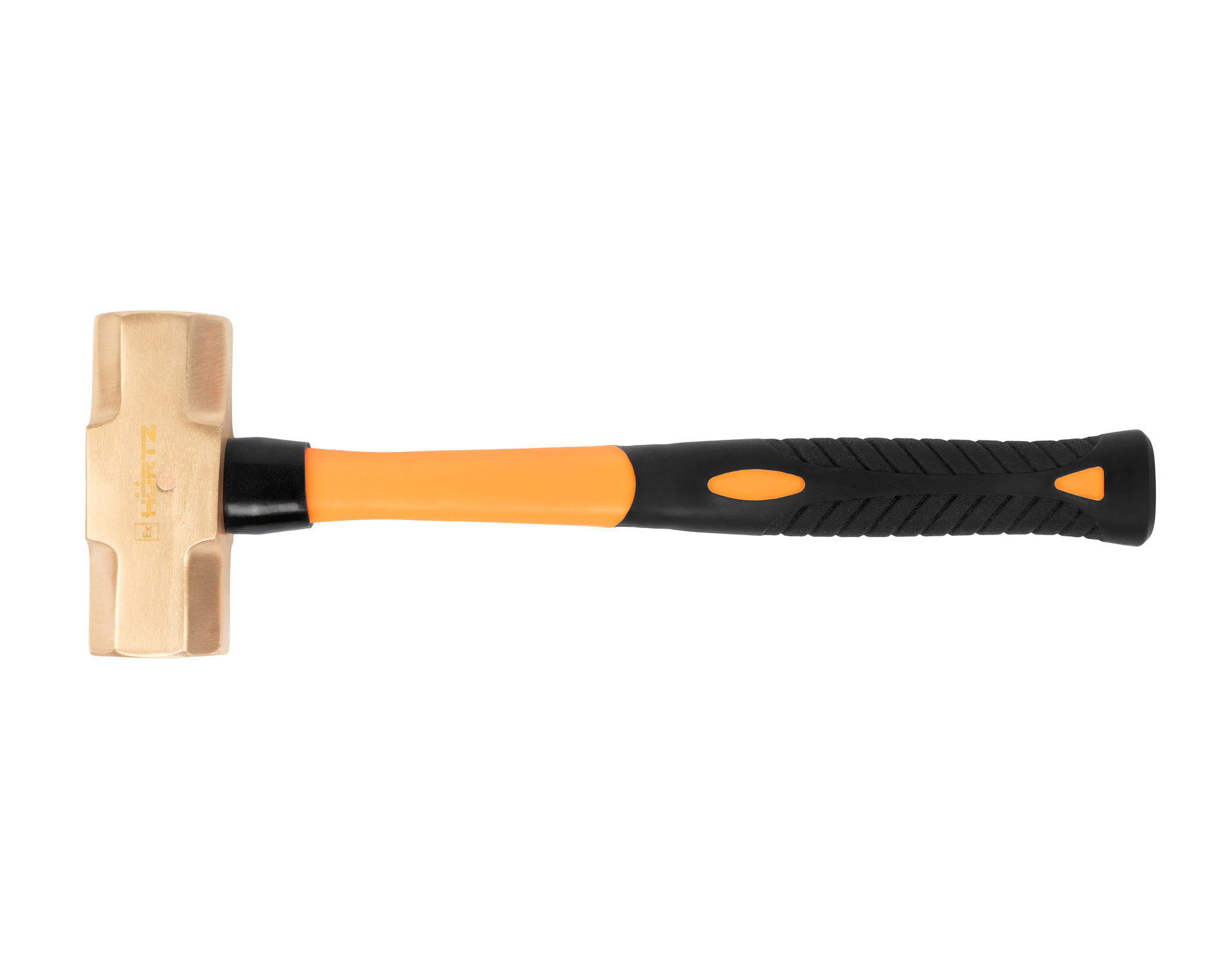 Кувалда тупоносая 1,5 кг BeCu рукоятка фибергласс искробезопасная, HORTZ