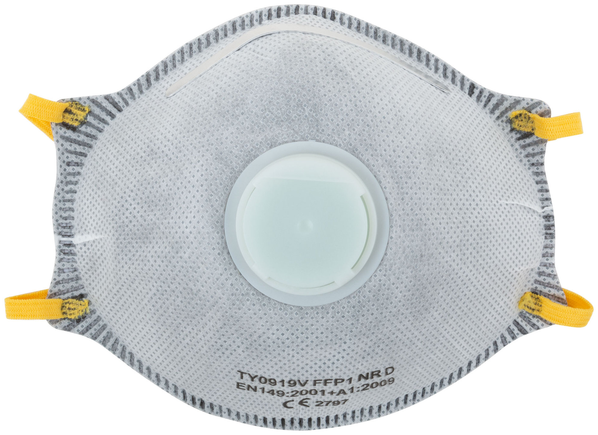 Маска полипропиленовая 4-х слойная, угольный фильтр, с клапаном (12288)