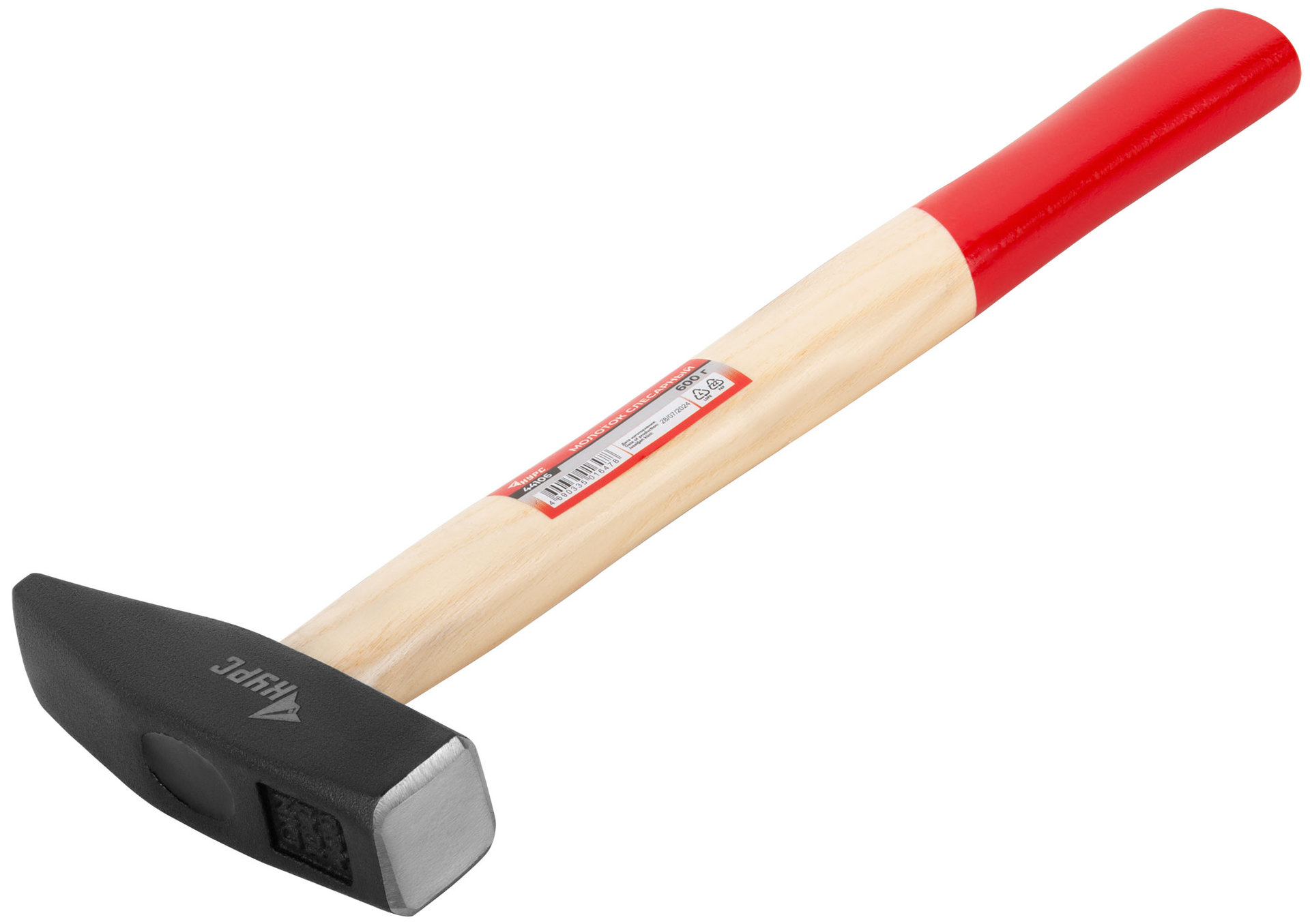 Молоток слесарный, деревянная ручка Оптима 600 гр. (44106)