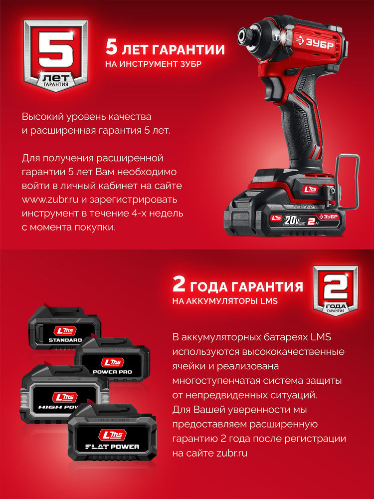 Зарядное устройство для LMS АКБ 20 В 2 порта 2?3 А ЗУБР БЗУ-20-2