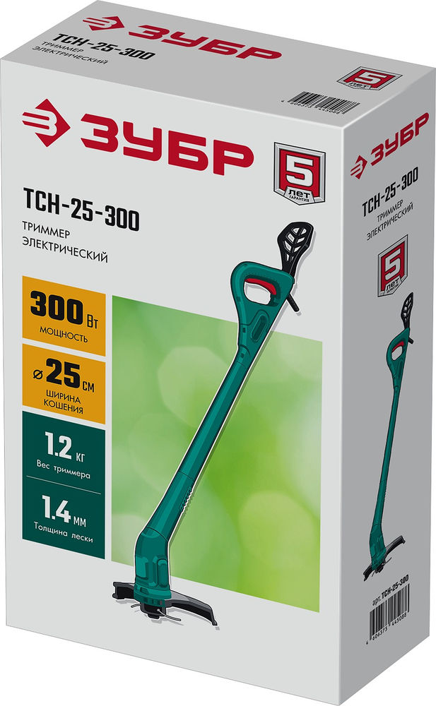 Триммер сетевой 300 Вт ш/с 25 см ЗУБР ТСН-25-300