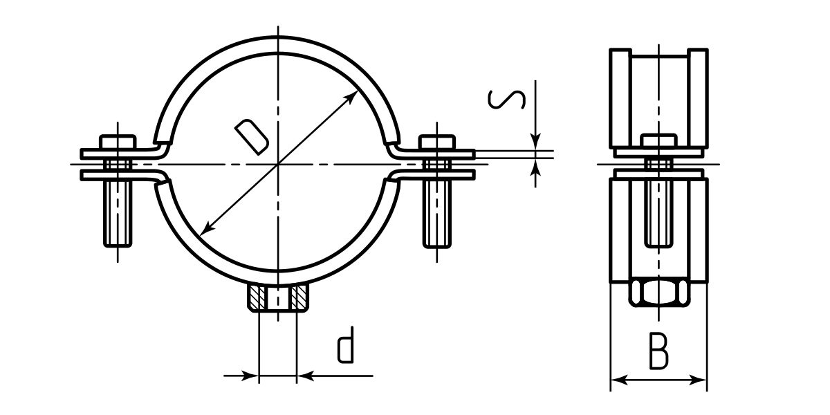 Хомут трубный ТХ 6 (Fortisflex) (59924)