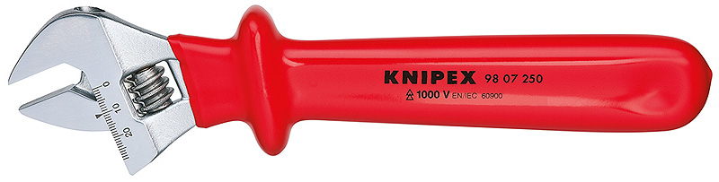 Ключ разводной VDE, зев 30 мм, длина 260 мм, диэлектрический (KN-9807250)