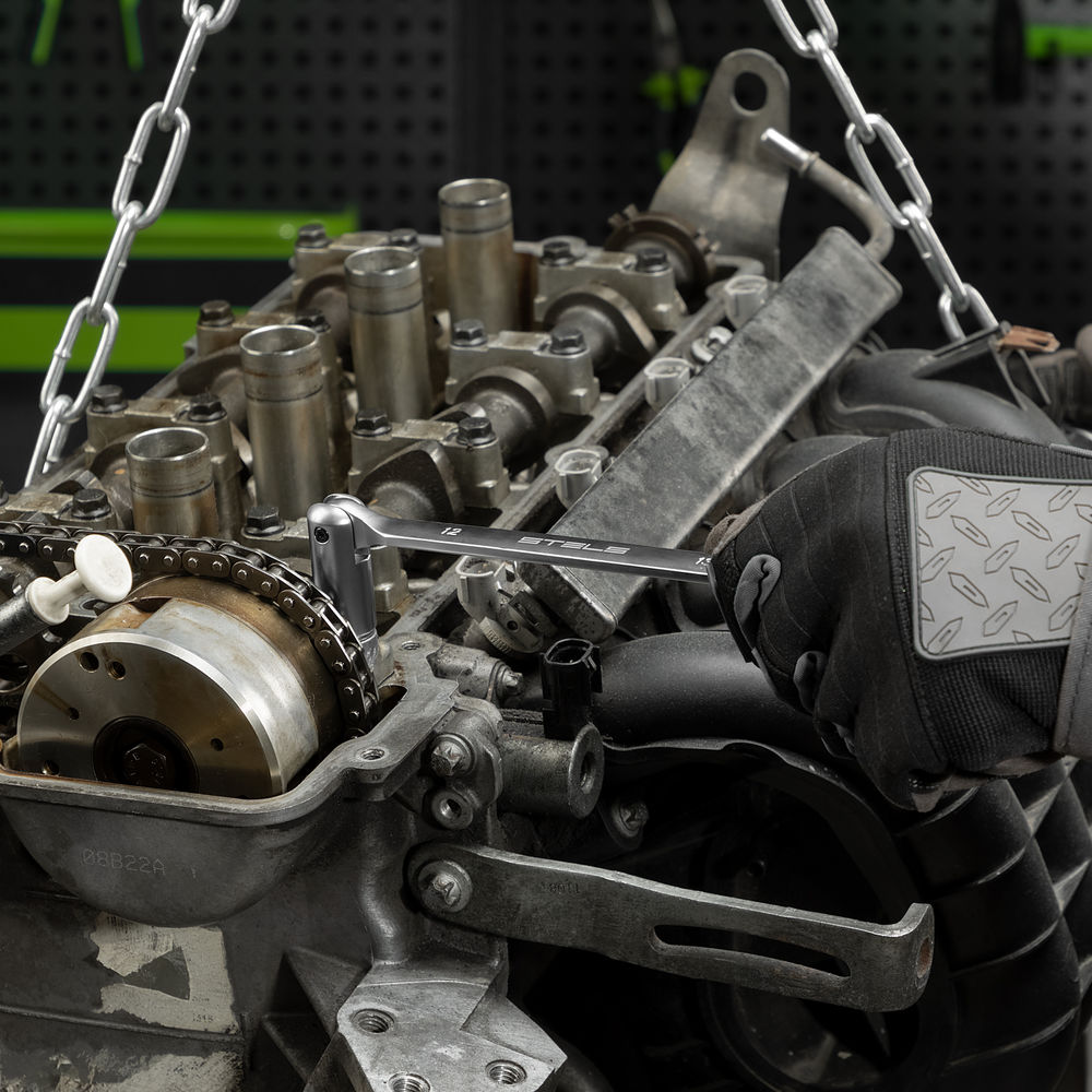 Набор ключей шарнирных CrV 8 шт, Stels (14965)