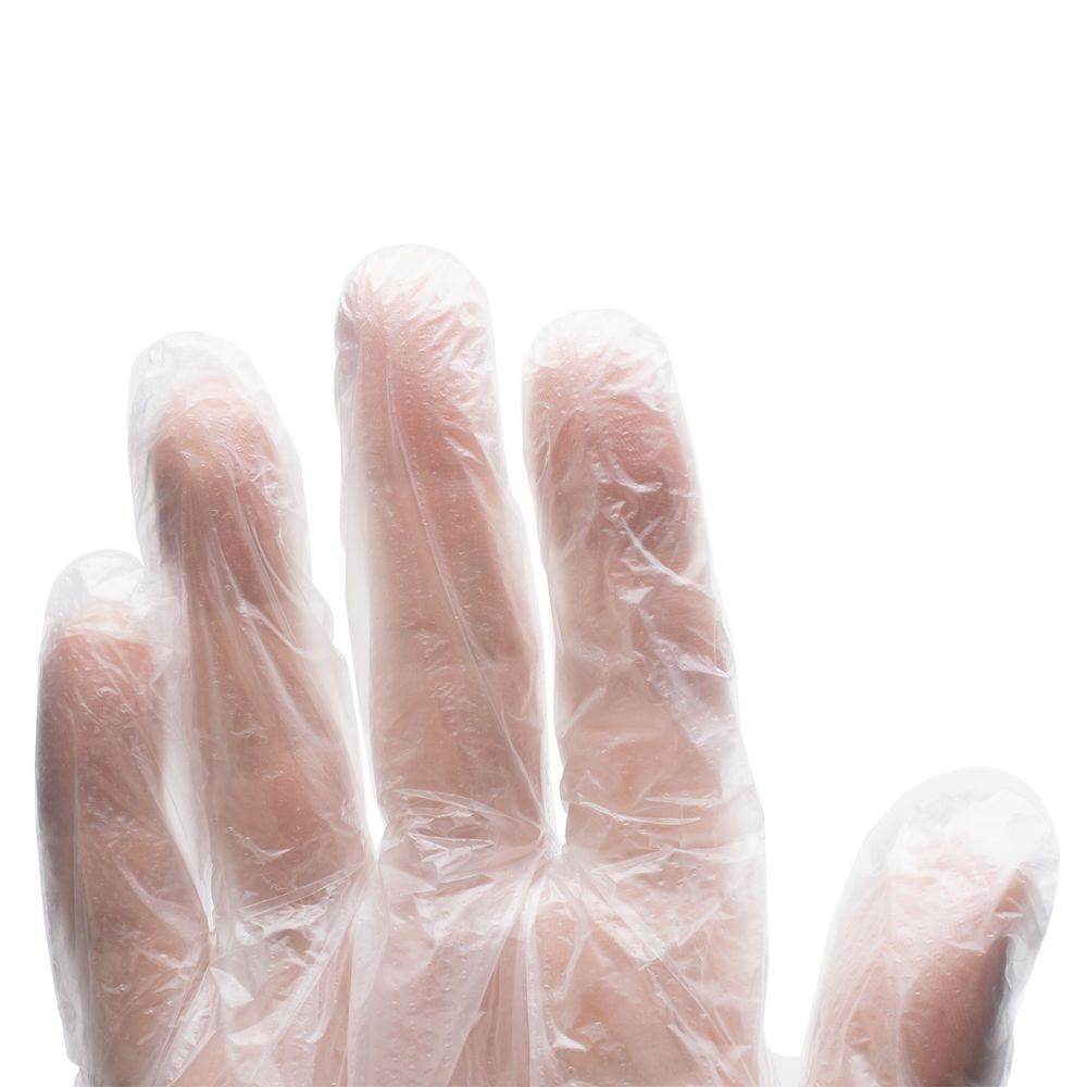 Перчатки одноразовые полиэтиленовые, прозрачные, 100 шт. (50 пар) L (67940)