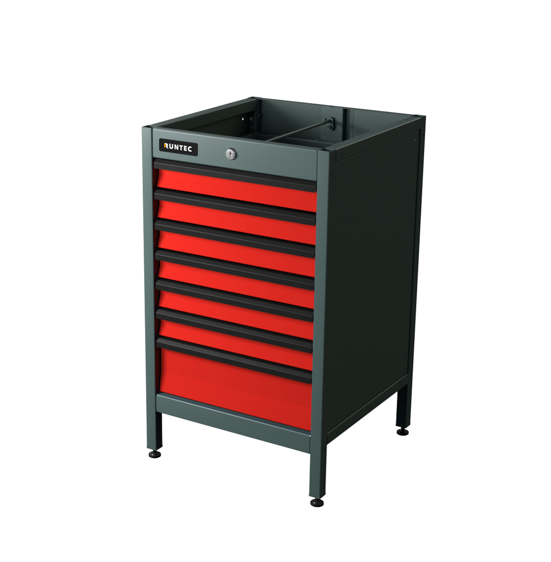 Тумба с 7-ю ящиками красный RUNTEC TS7-7016-3020