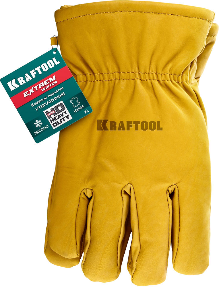 Утеплённые кожаные рабочие перчатки EXTREM Winter, XL (10) KRAFTOOL 1137-XL