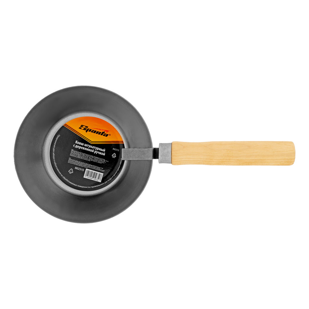 Ковш стальной штатурный, деревянная ручка Sparta (862315)