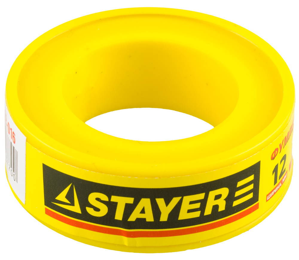 ФУМ лента 0,075 мм х 12 мм х 10 м, плотность 0,16 г/см3 STAYER 12360-12-016