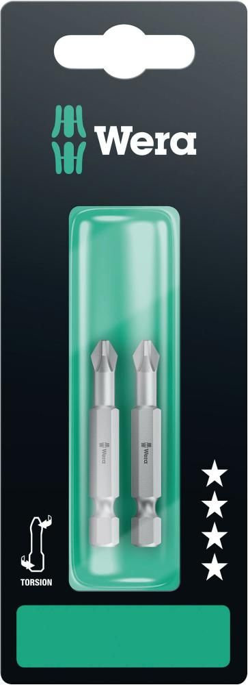 851/4 TZ PH SB набор бит торсионных, 1/4 E6.3, PH 2 x 50 мм, 2 шт (WE-134381)