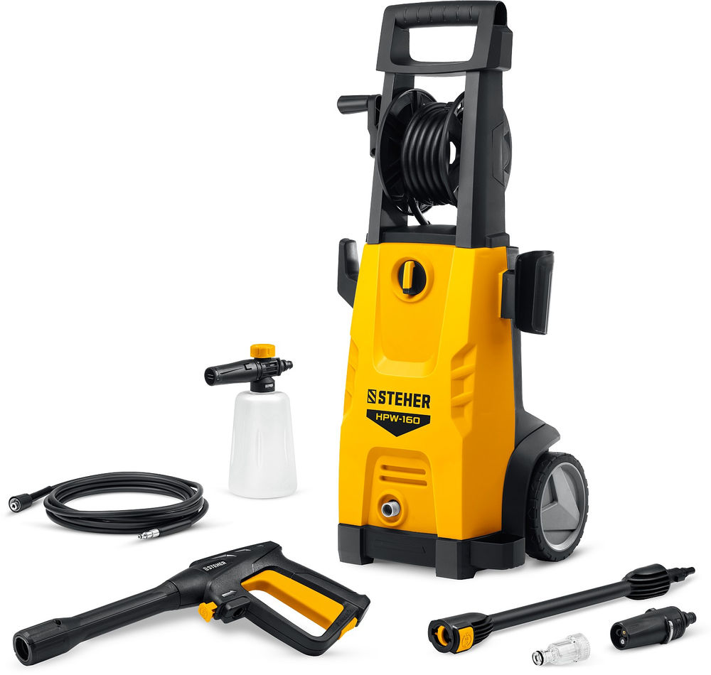 Мойка высокого давления 160 Атм, 2100 Вт, пистолет G-180 STEHER HPW-160