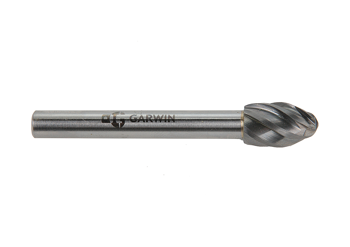Борфреза овальная 10x16x60 мм, VHM, AL, форма E (серия 900611) GARWIN INDUSTRIAL 900611-101660