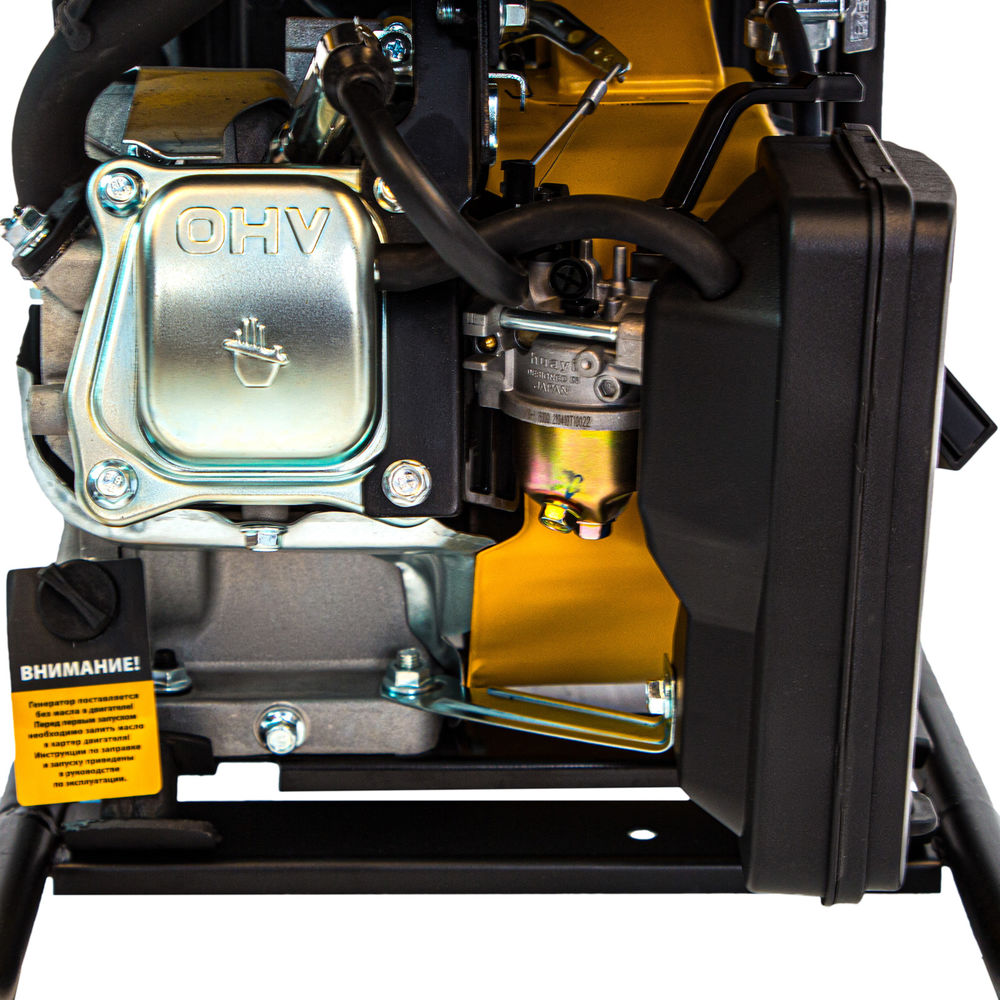 Генератор инверторный GT-2500iF, 2.5 кВт, 230 В, бак 5 л, открытый корпус, ручной старт Denzel (94704)