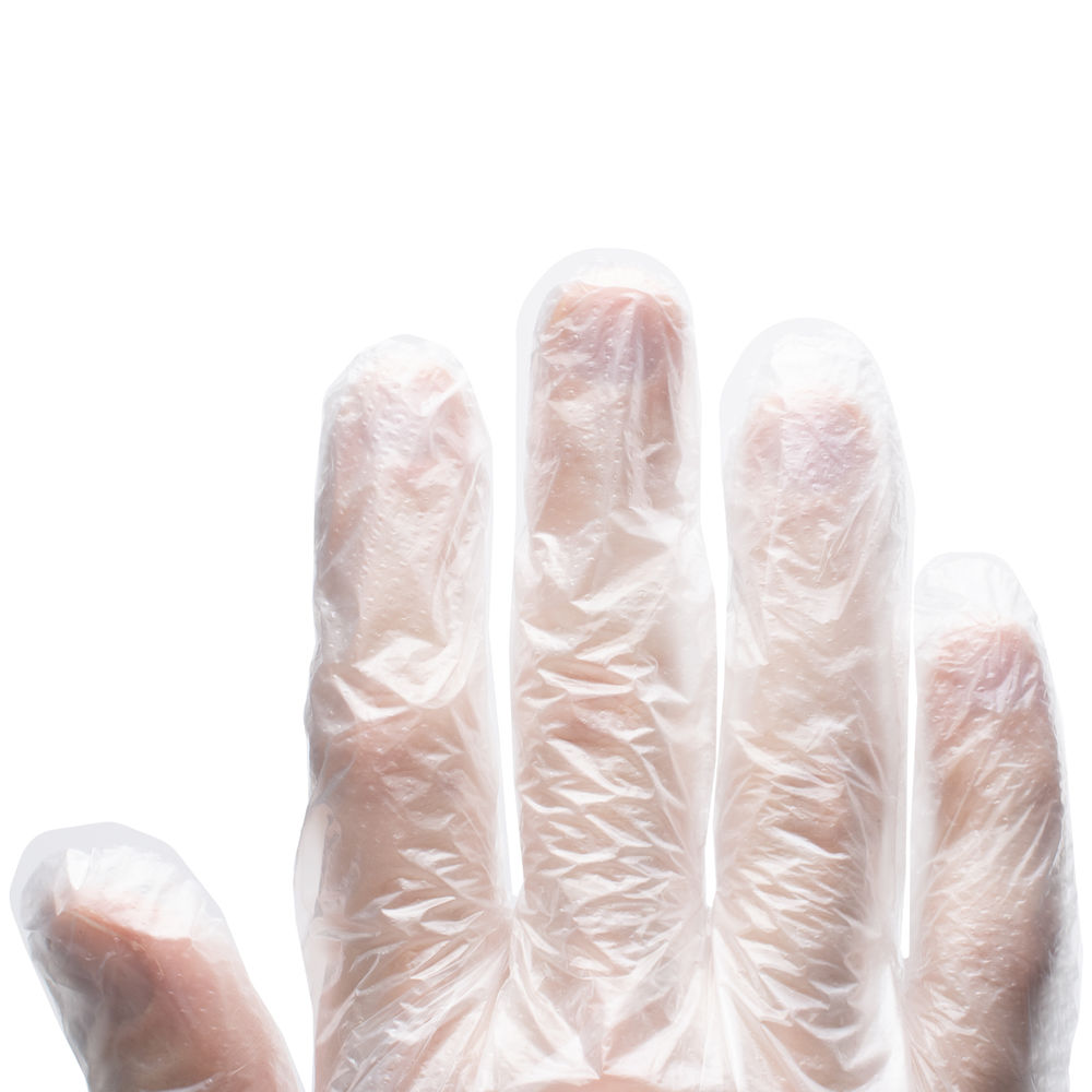 Перчатки одноразовые полиэтиленовые, прозрачные, 100 шт. (50 пар) L (67940)