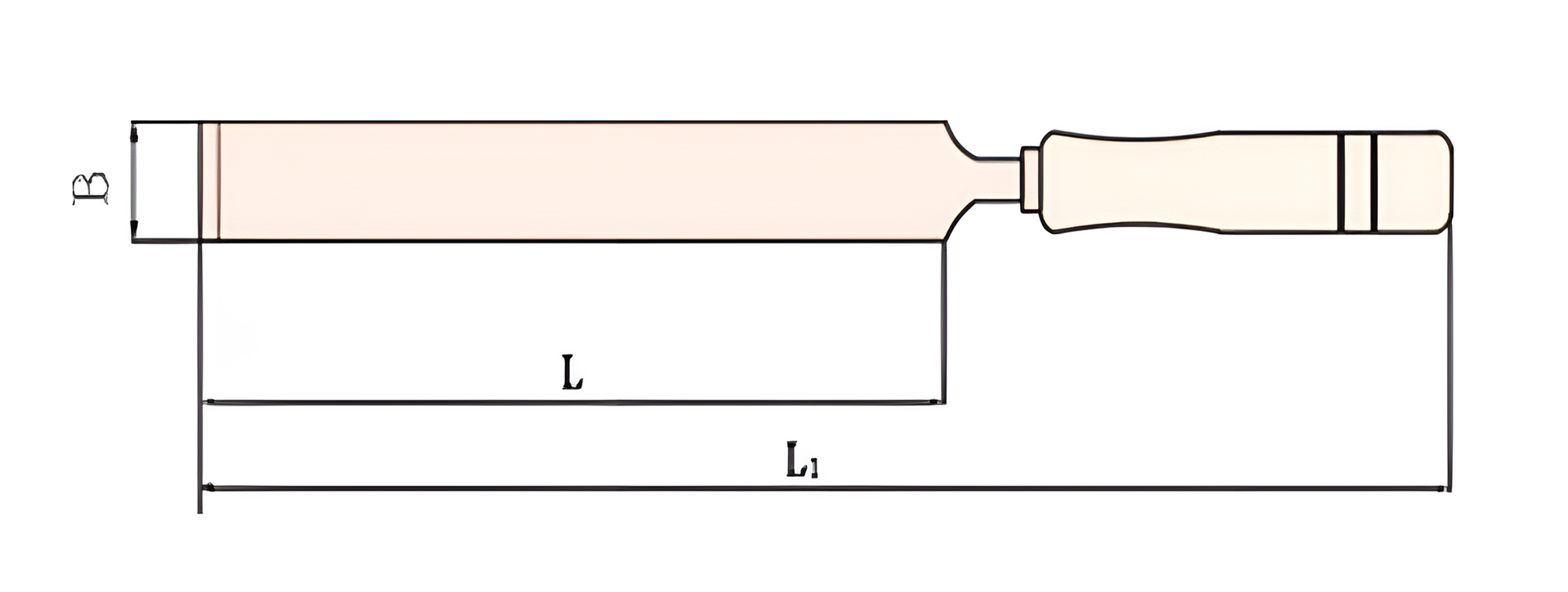 Шабер плоский 30х200 мм рукоятка пластиковая искробезопасный 206-1002 AlCu HORTZ