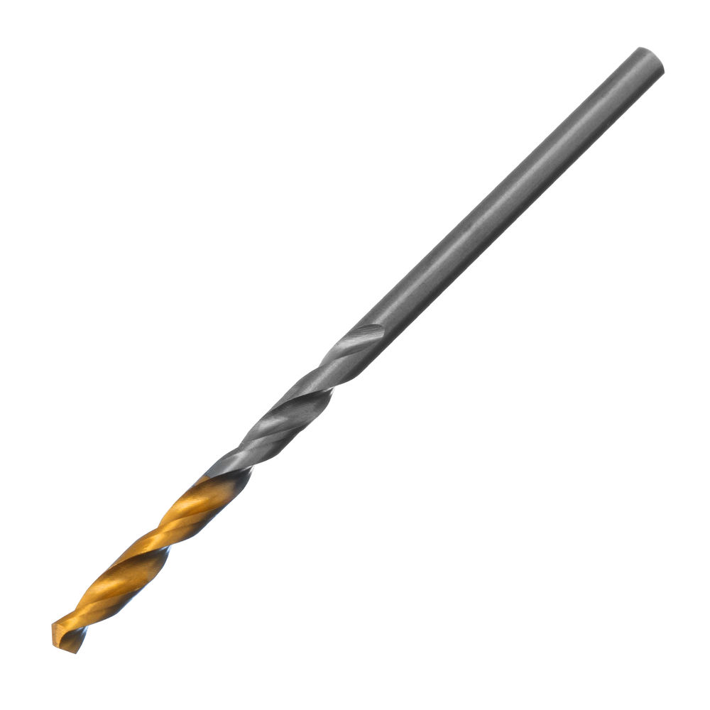Сверло спиральное по металлу 2,5 x 57 мм, Р6М5, Golden Tip , 2шт. Denzel (718224)