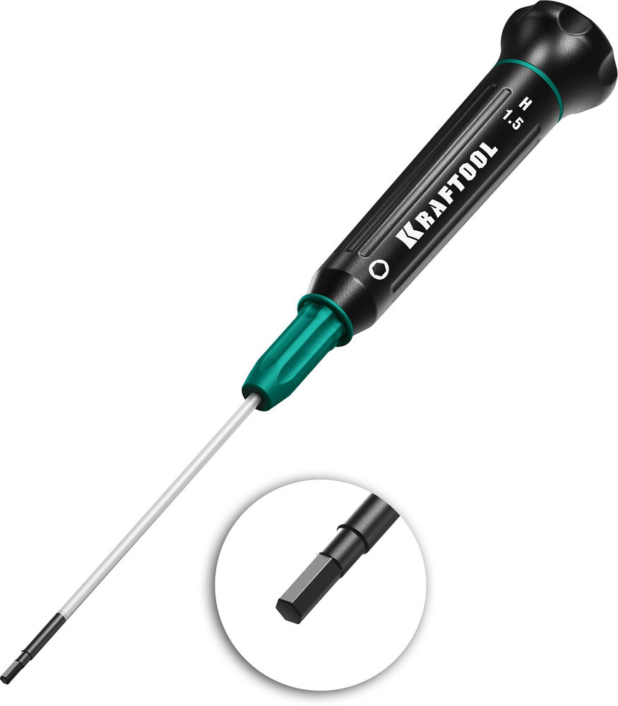 Отвертка для точных работ Precision, Hex1.5 KRAFTOOL 25685-1.5