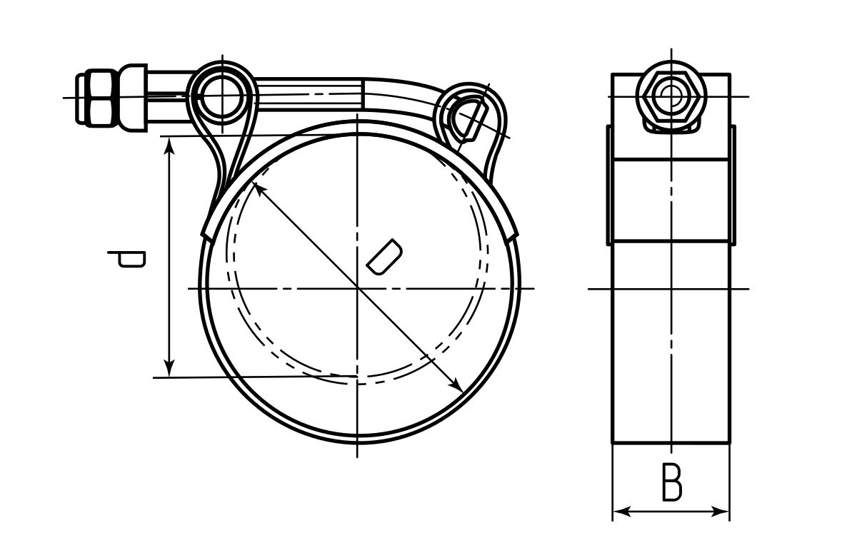 Хомут силовой SR 140-148/W2 ROBUST (Fortisflex) (80589)