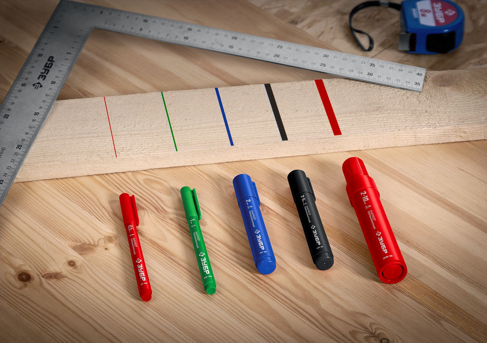 Перманентный маркер МП-300 черный, 2 мм ЗУБР 06322-2