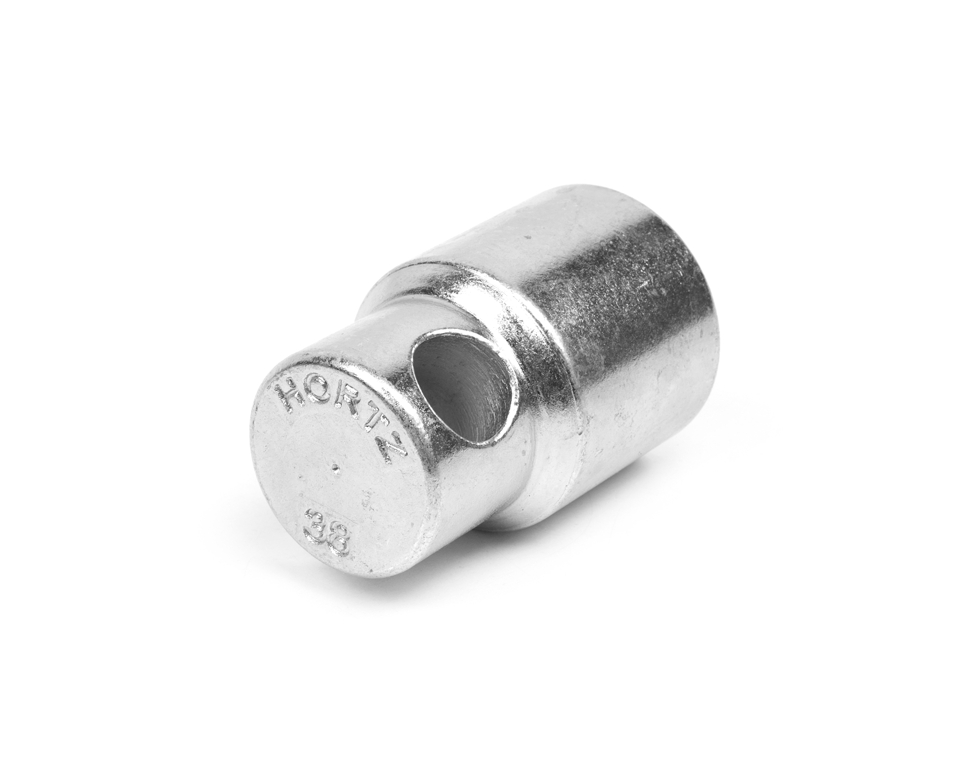 Головка торцевая высокая 38 мм (под вороток) хром HORTZ