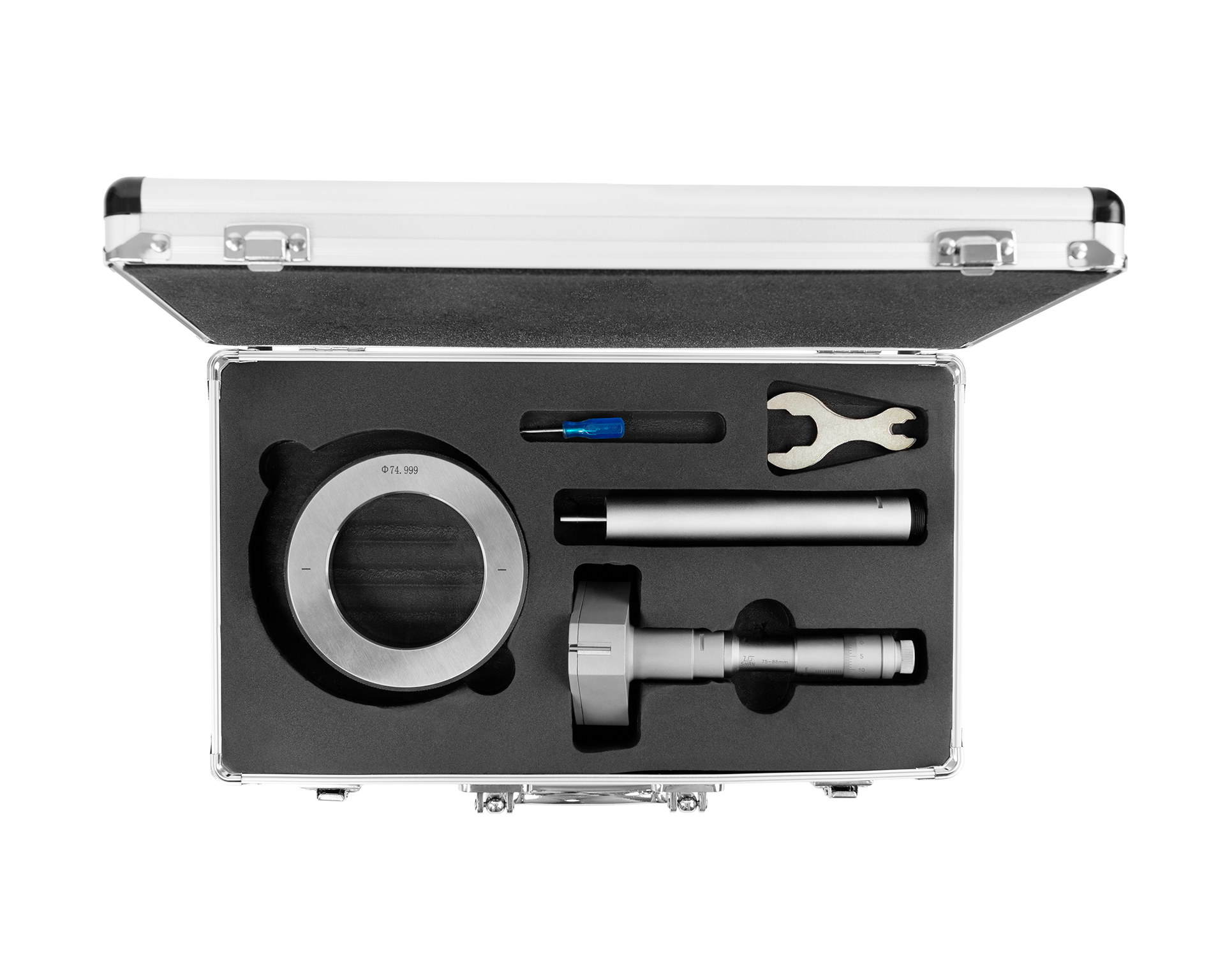 Нутромер микрометрический 3-точечный 75-88 0,005 у/к SHAN