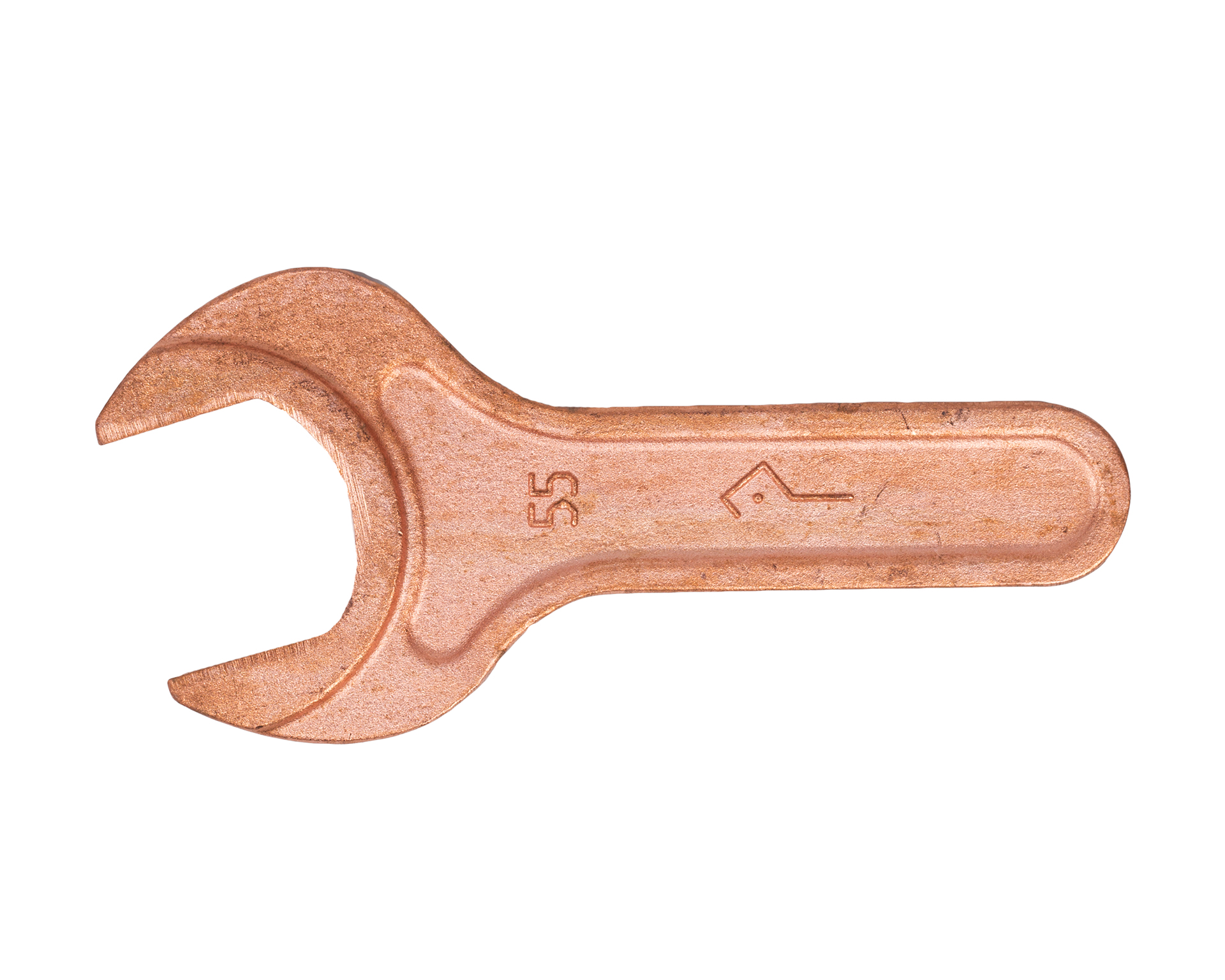 Ключ гаечный рожковый односторонний 55 мм омеднение