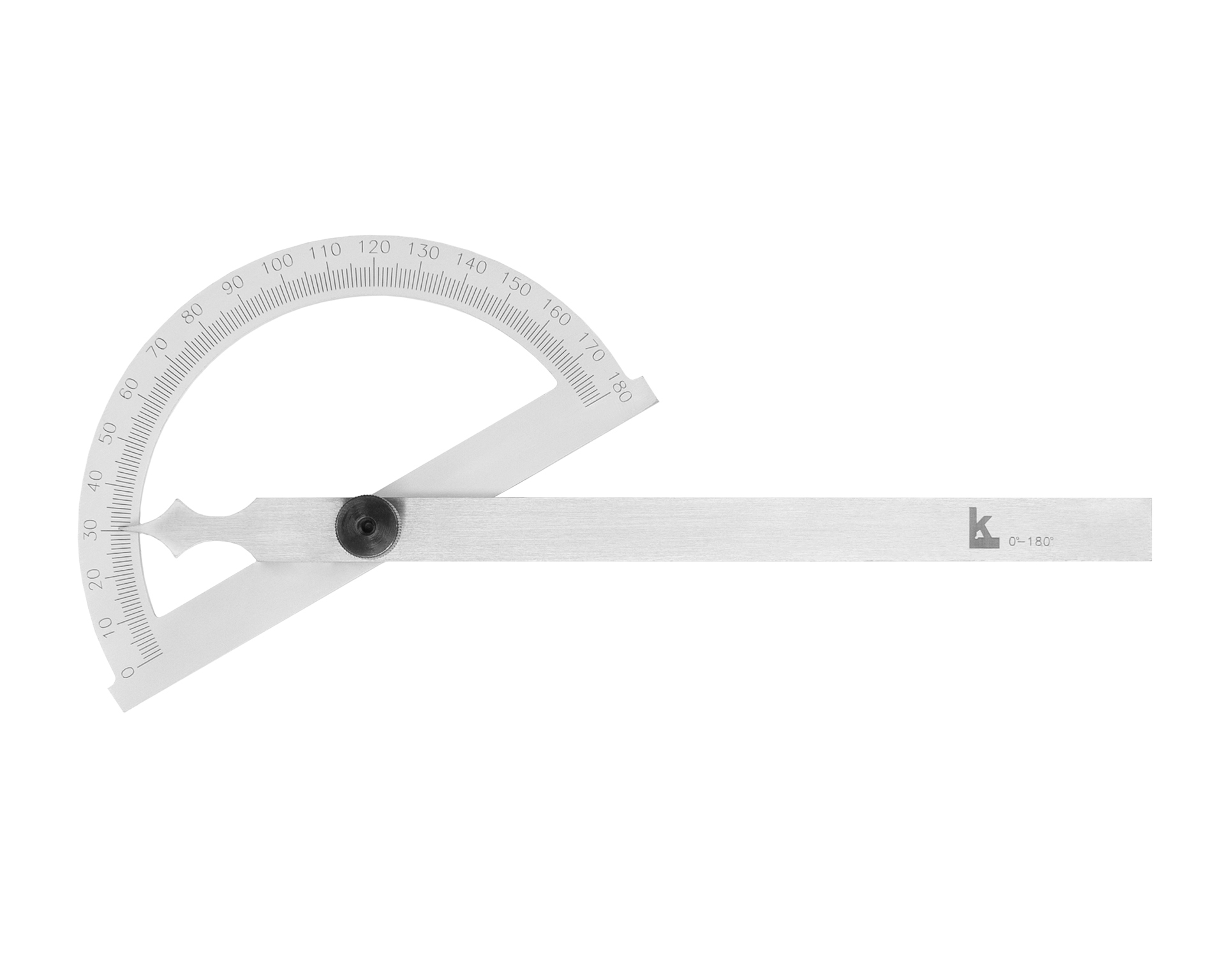 Угломер нониусный 0-180° (120х150мм, 1°) транспортир