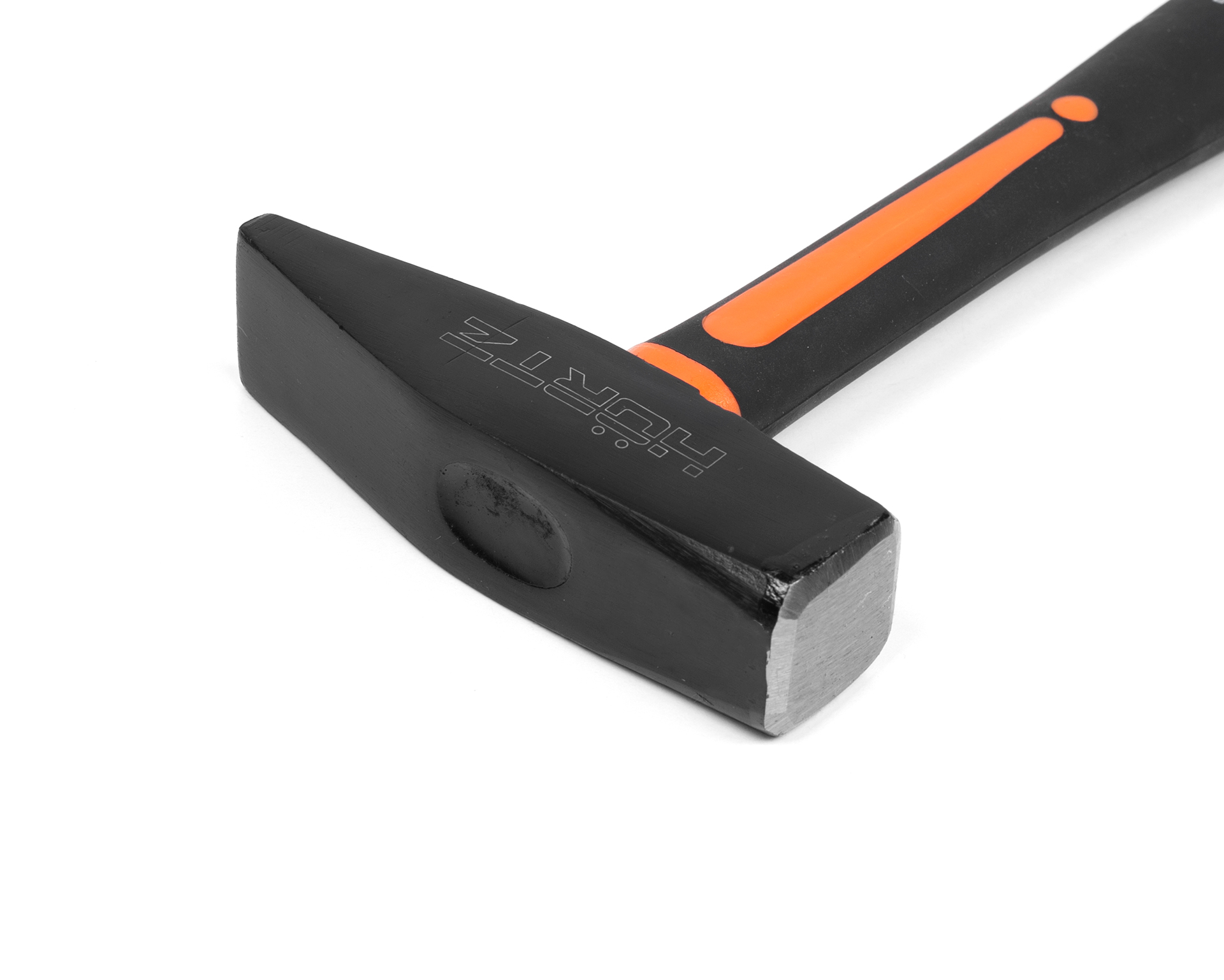 Молоток слесарный 1.0 (кг) квадратный боек с фиберглассовой обрезиненной рукояткой HORTZ