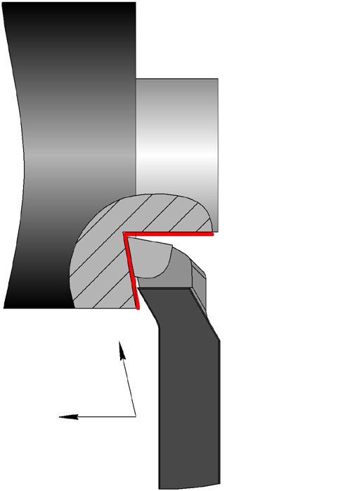 Резец проходной отогнутый 20х16х140 Т5К10 лев.
